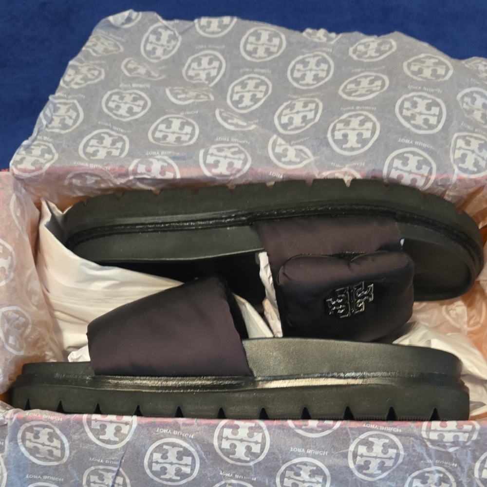 Tory Burch Black Slip-On Sandals